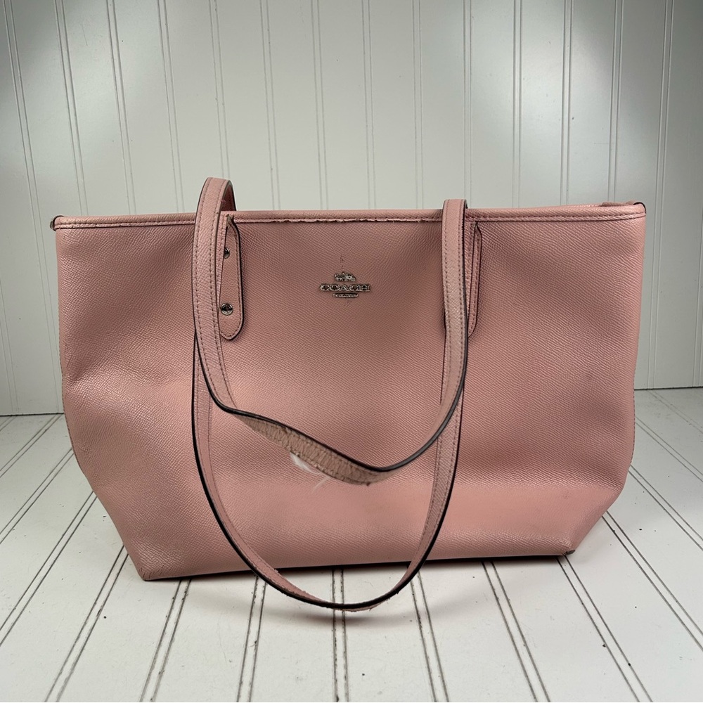 Coach Pink Y2K Crossgrain Leather Large City Zip Tote Shoulder Bag - Picture 2 of 12